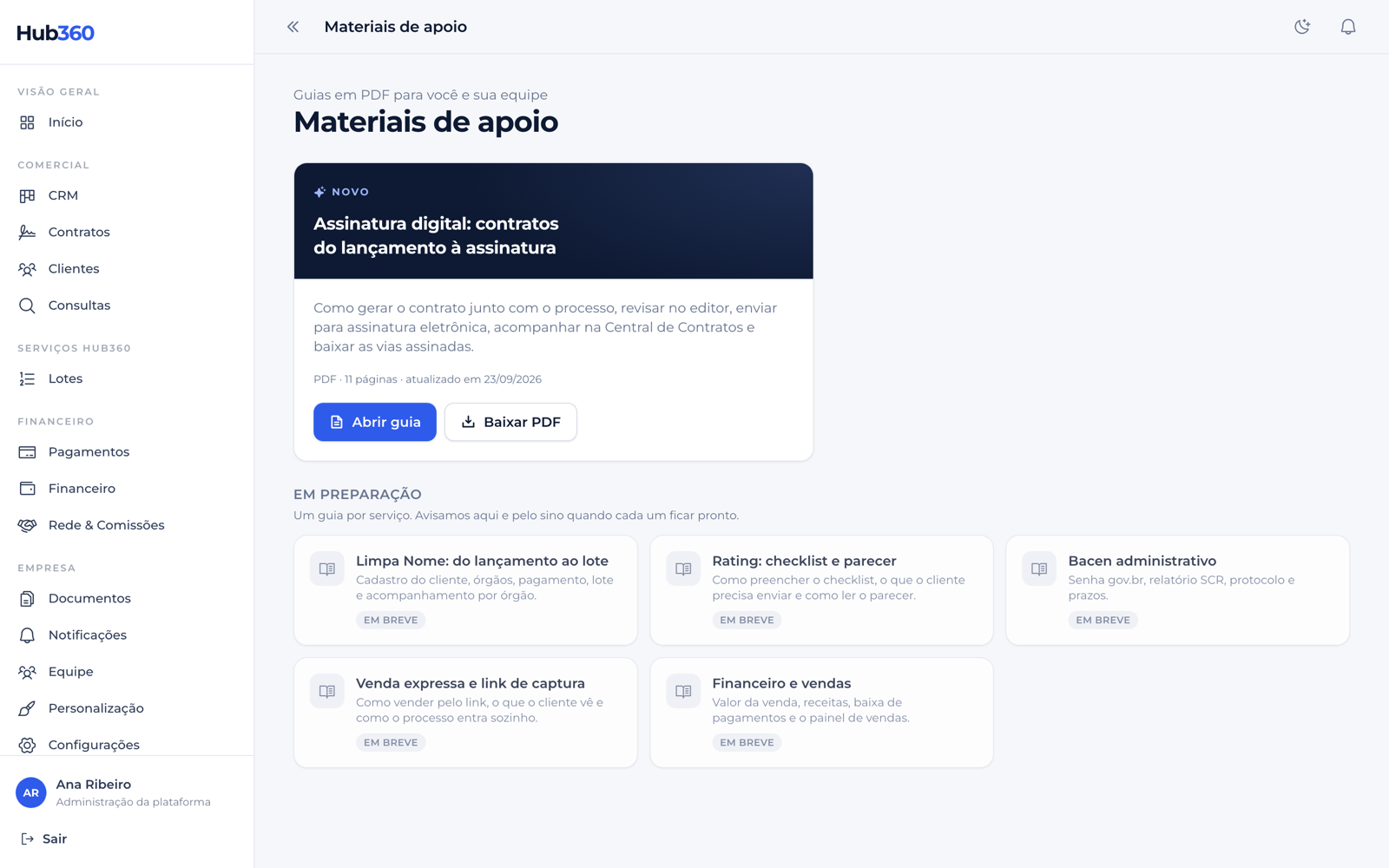 Materiais de apoio